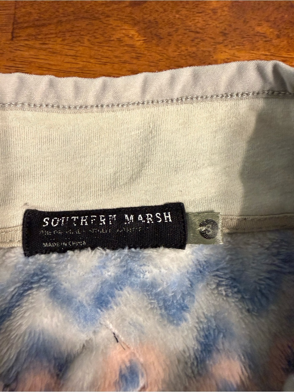 Southern Marsh Tangier Ikat Fleece Pullover Quarter Zip Geometric Pastel Size S - Picture 4 of 13